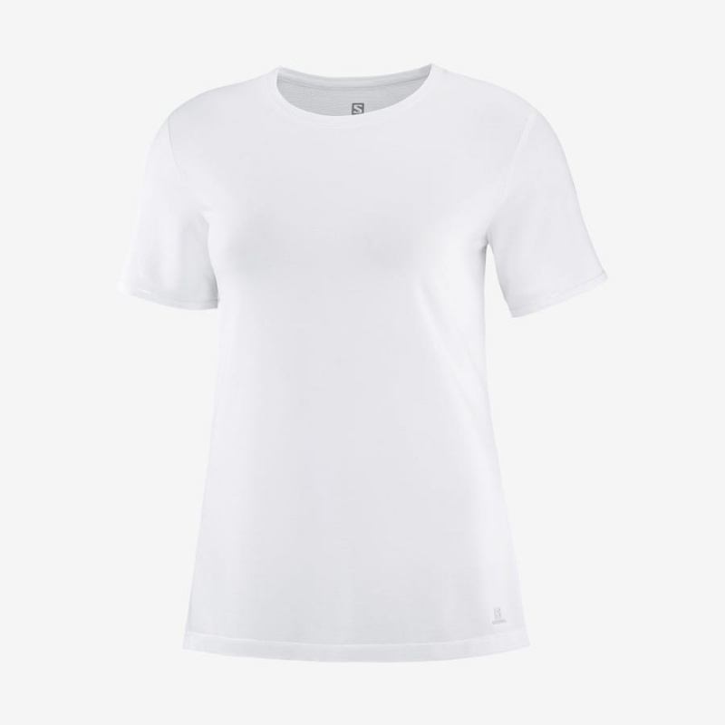 Camiseta Salomon ESSENTIAL TENCEL Mujer Blancas | UY 2567JPQ