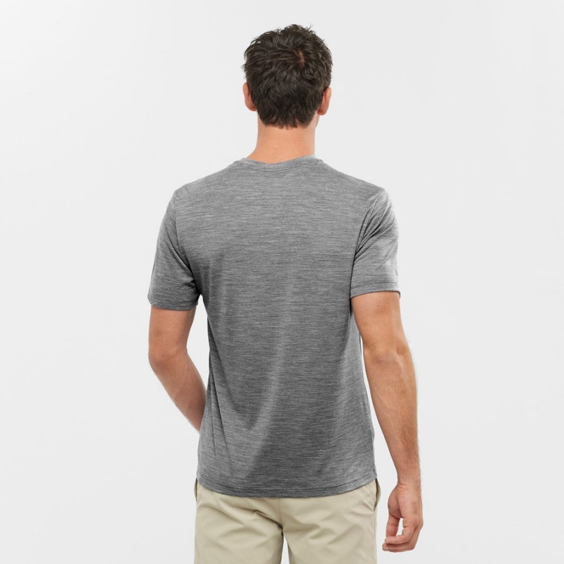 Camiseta Salomon OUTLIFE MERINO BLEND Hombre Gris | UY 3222VRW