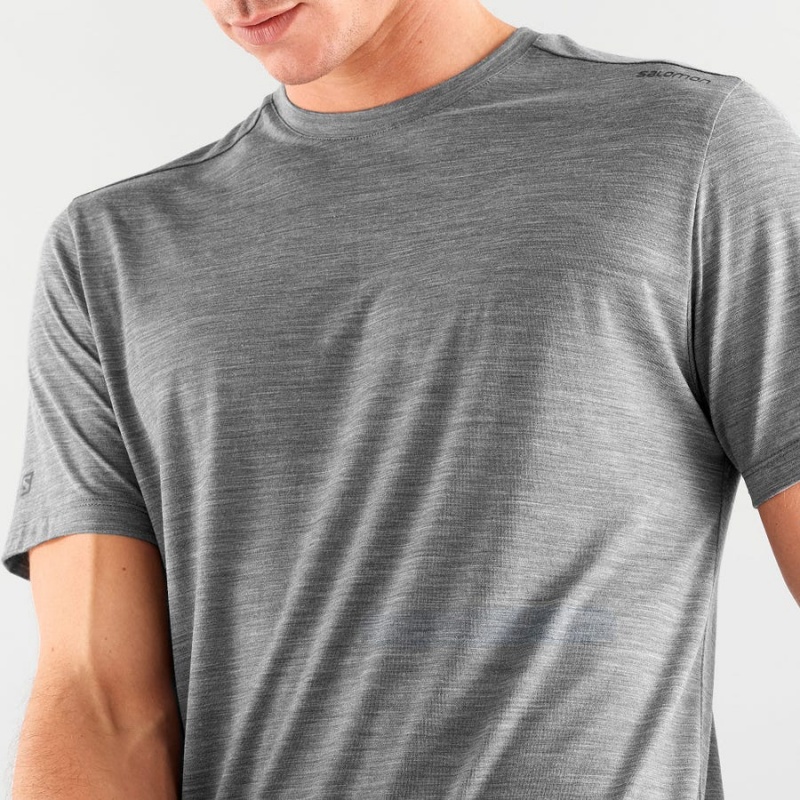 Camiseta Salomon OUTLIFE MERINO BLEND Hombre Gris | UY 3222VRW