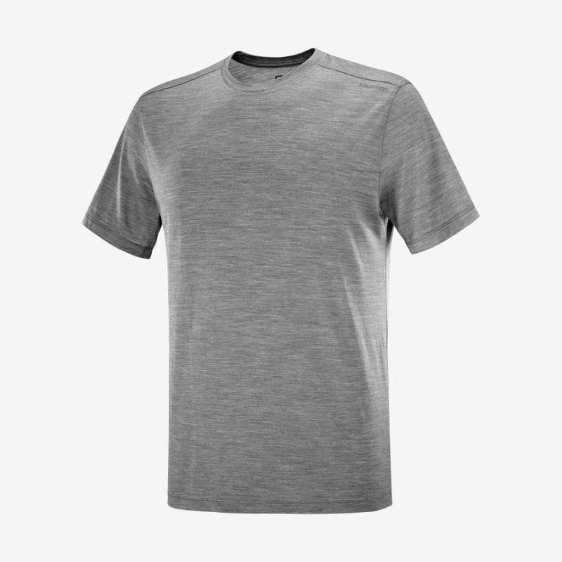 Camiseta Salomon OUTLIFE MERINO BLEND Hombre Gris | UY 3222VRW