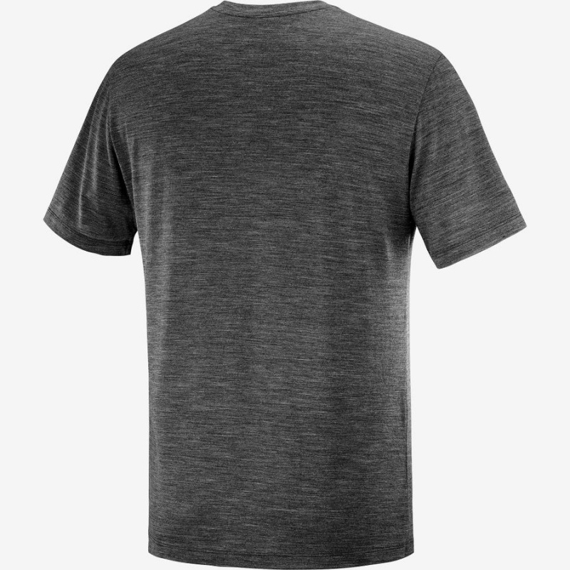 Camiseta Salomon OUTLIFE MERINO BLEND Hombre Negras | UY 3221CTV