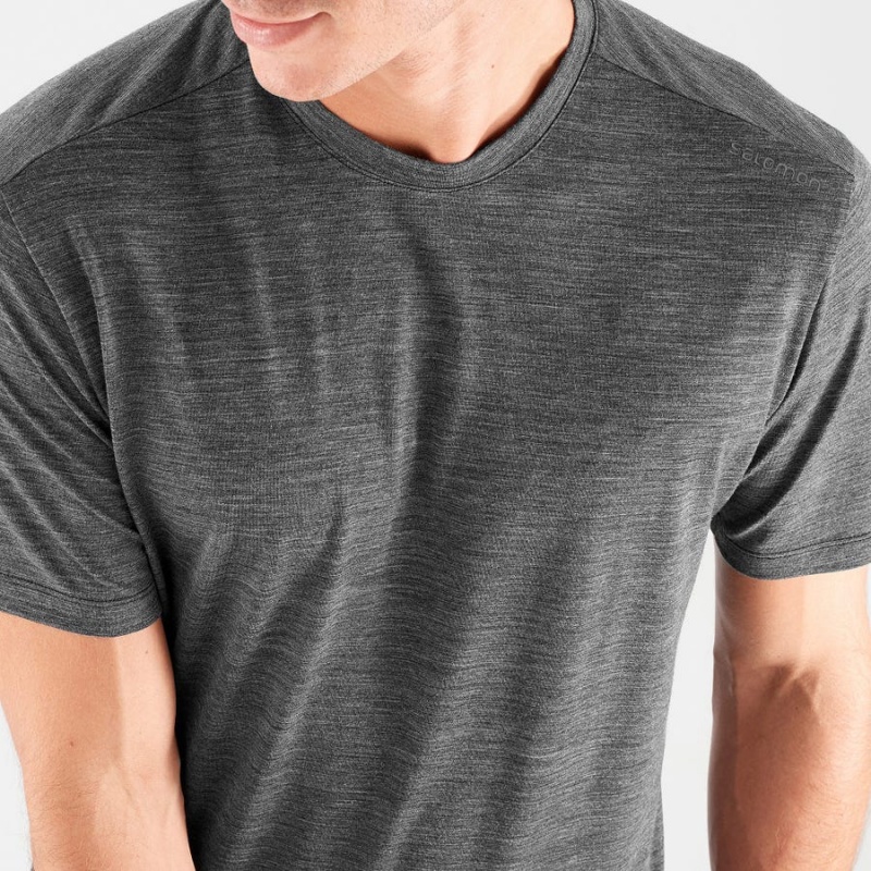 Camiseta Salomon OUTLIFE MERINO BLEND Hombre Negras | UY 3221CTV