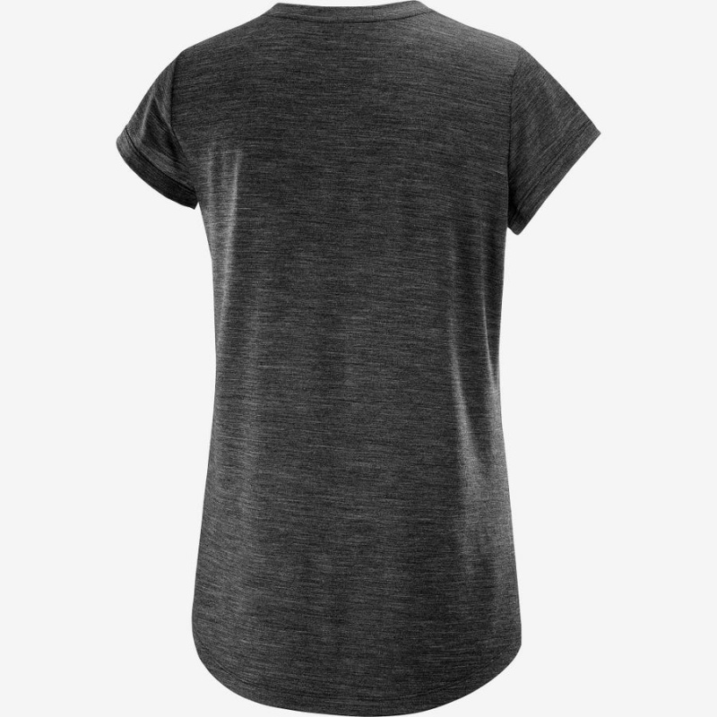 Camiseta Salomon OUTLIFE MERINO BLEND Mujer Negras | UY 2539HAP