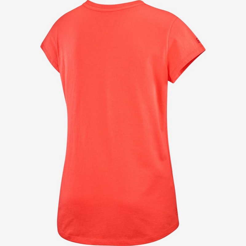 Camiseta Salomon OUTLIFE SCOOP HEM TEE W Mujer Naranjas | UY 2570ZUT