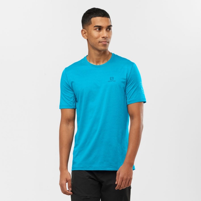 Camiseta Salomon OUTLINE Hombre Azules | UY 3250BEX