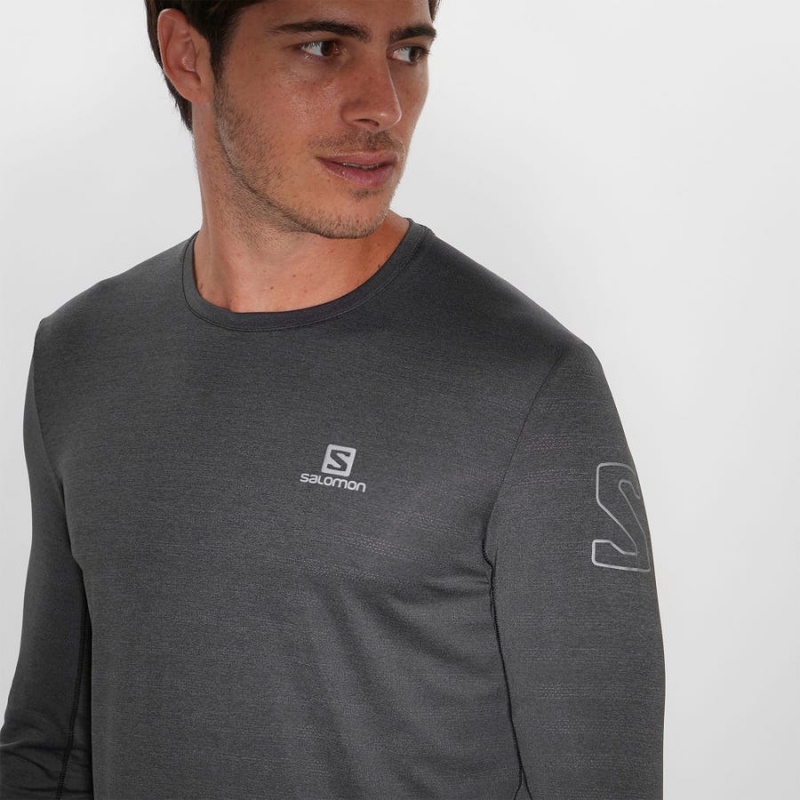 Camiseta Salomon OUTLINE Hombre Negras | UY 3249VRW