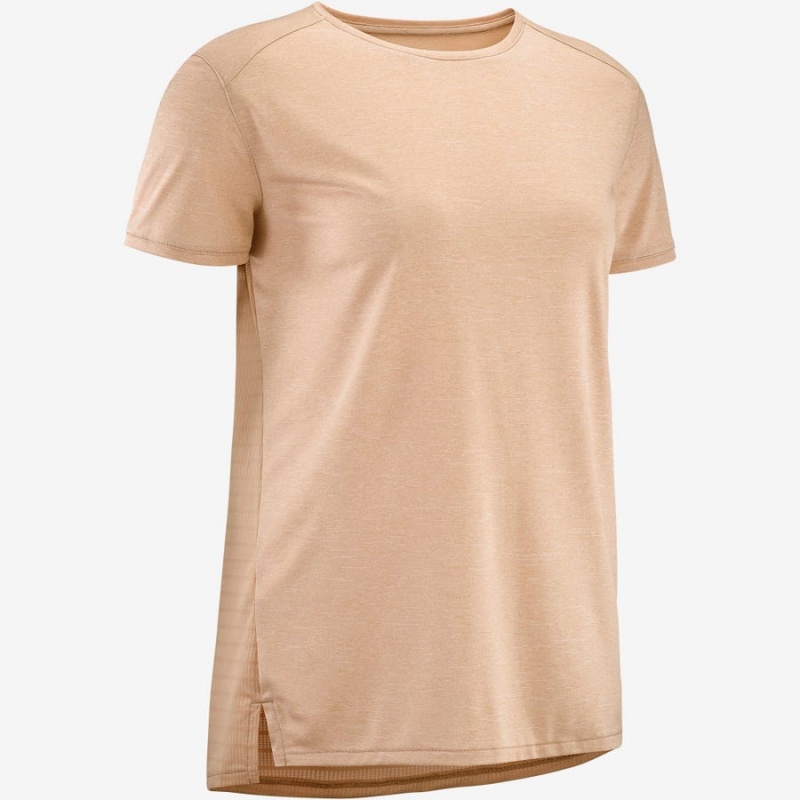 Camiseta Salomon OUTLINE SUMMER Mujer Beige | UY 2554TCE