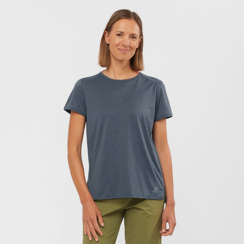 Camiseta Salomon OUTLINE SUMMER Mujer Gris | UY 2553RVD