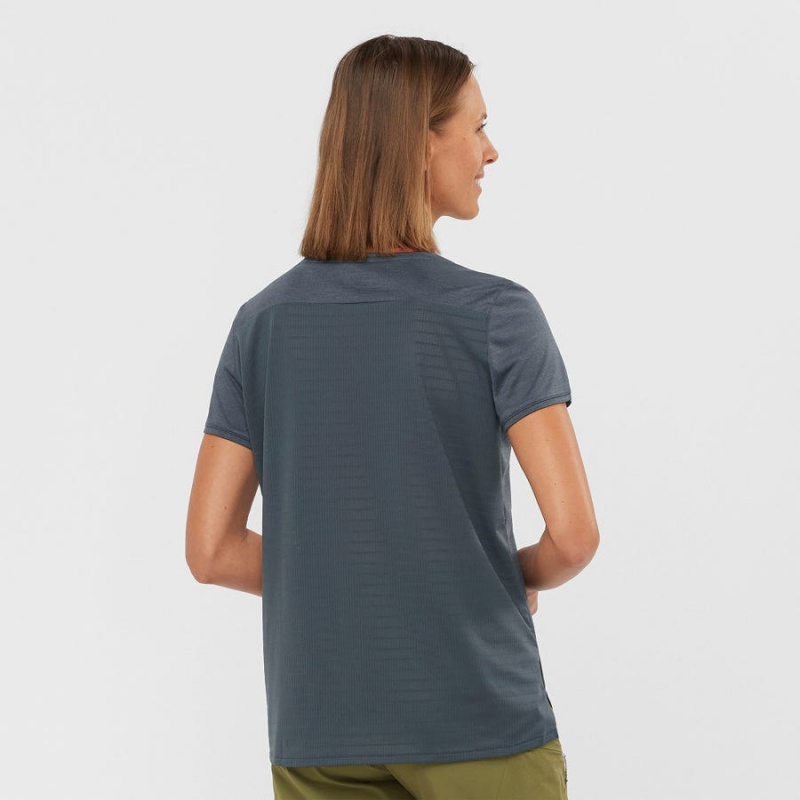 Camiseta Salomon OUTLINE SUMMER Mujer Gris | UY 2553RVD