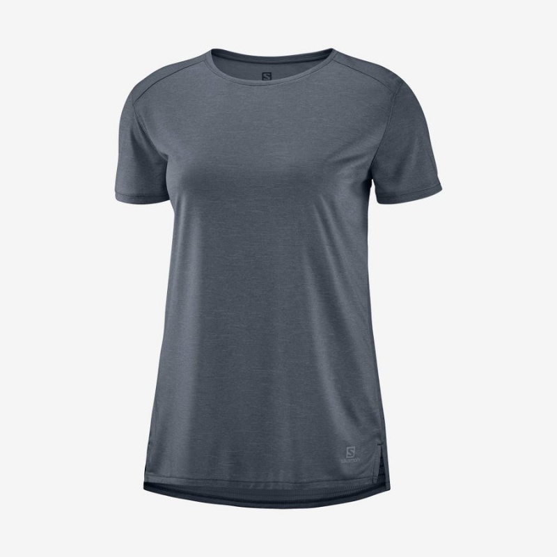 Camiseta Salomon OUTLINE SUMMER Mujer Gris | UY 2553RVD