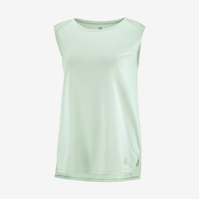 Camiseta Salomon OUTLINE SUMMER Mujer Verde | UY 2569LIS