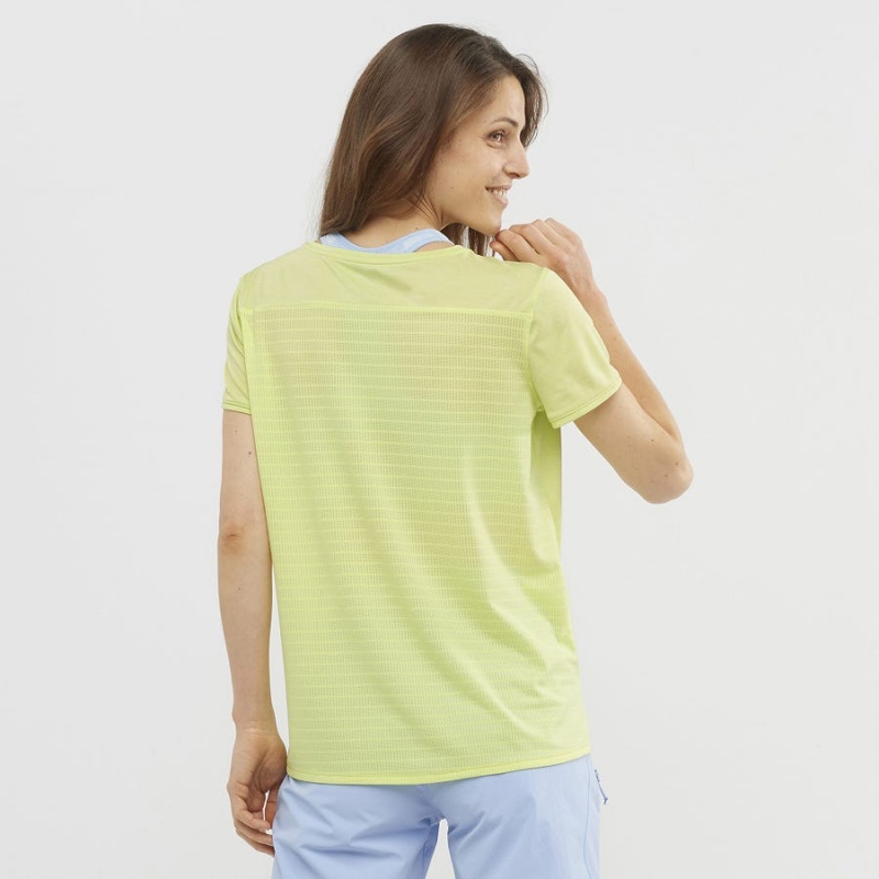 Camiseta Salomon OUTLINE SUMMER Mujer Verde Menta | UY 2548NWY