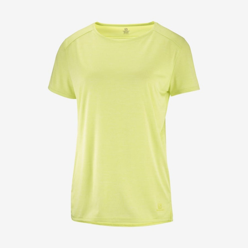 Camiseta Salomon OUTLINE SUMMER Mujer Verde Menta | UY 2548NWY