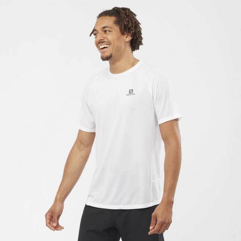 Camiseta Salomon PROMO CROSS REBEL Hombre Blancas | UY 3241GSO