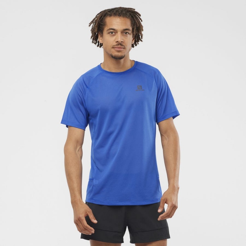 Camiseta Salomon PROMO CROSS REBEL Hombre Azules | UY 3240FDN