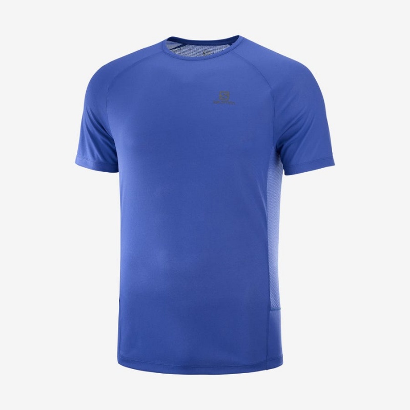 Camiseta Salomon PROMO CROSS REBEL Hombre Azules | UY 3240FDN