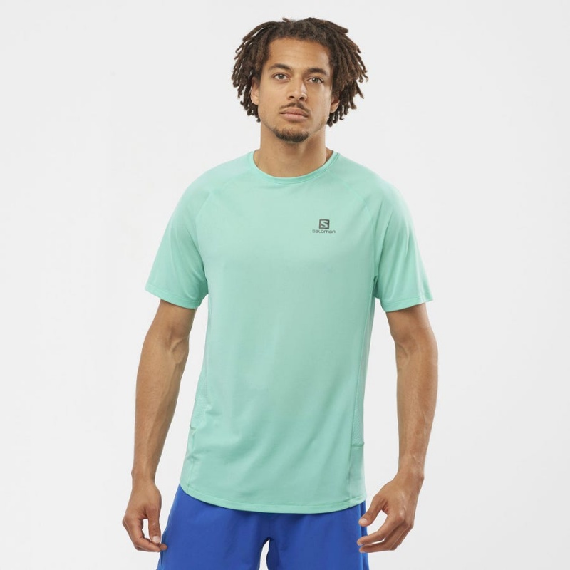 Camiseta Salomon PROMO CROSS REBEL Hombre Verde Menta | UY 3238SGL