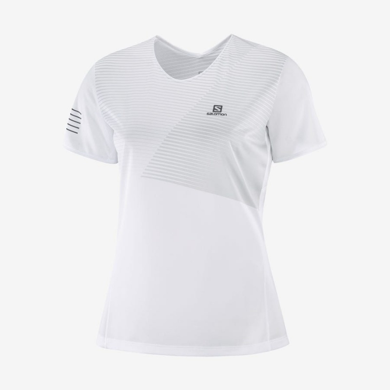 Camiseta Salomon SENSE Mujer Blancas | UY 2565GSO