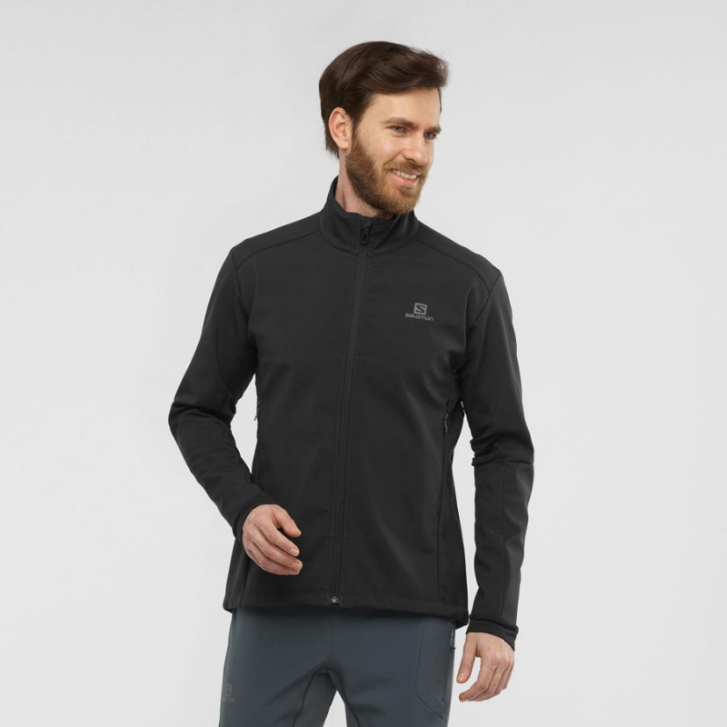 Camperas Salomon AGILE SOFTSHELL Hombre Negras | UY 3259GSO