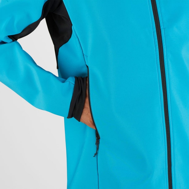 Camperas Salomon AGILE SOFTSHELL Hombre Azules | UY 3258FDN