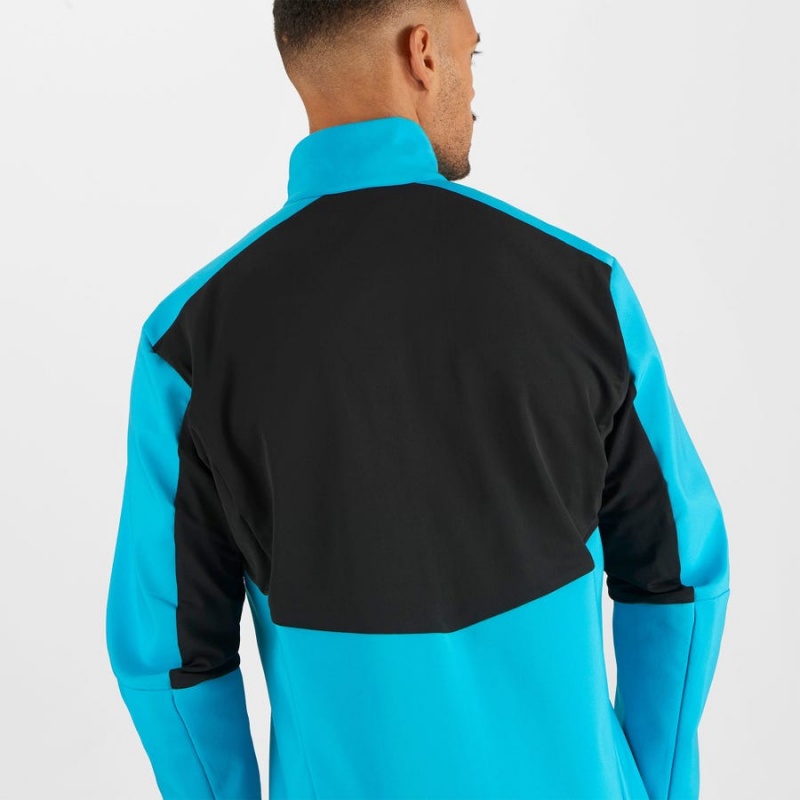 Camperas Salomon AGILE SOFTSHELL Hombre Azules | UY 3258FDN