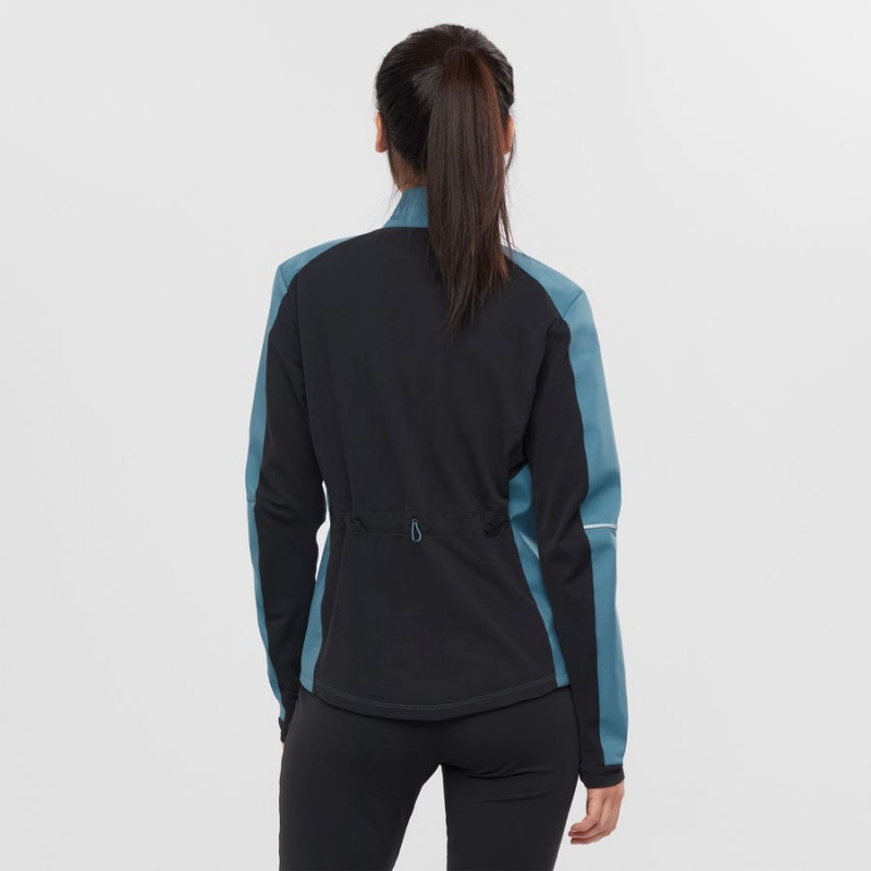 Camperas Salomon AGILE SOFTSHELL Mujer Azules | UY 2434GSO