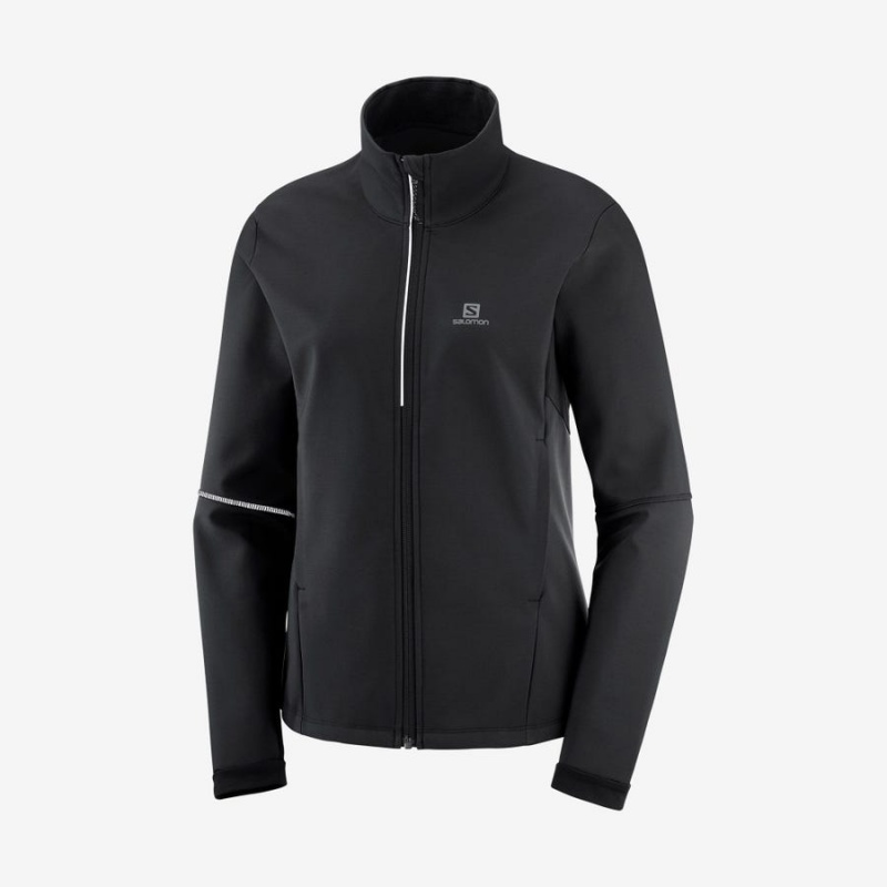 Camperas Salomon AGILE SOFTSHELL Mujer Negras | UY 2435HAP