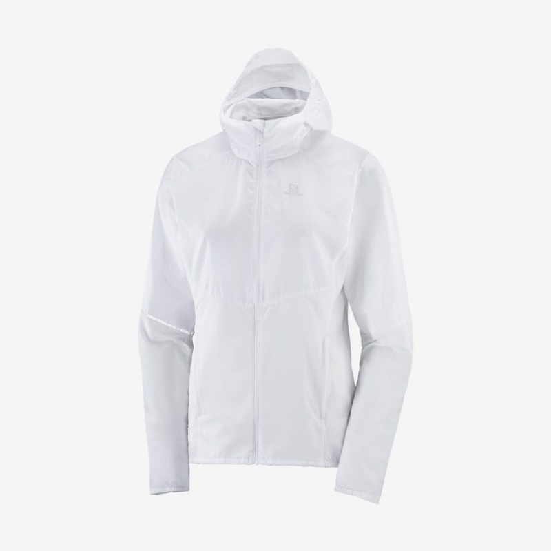 Camperas Salomon AGILE WIND WINDBREAKERS Mujer Blancas | UY 2462HAP