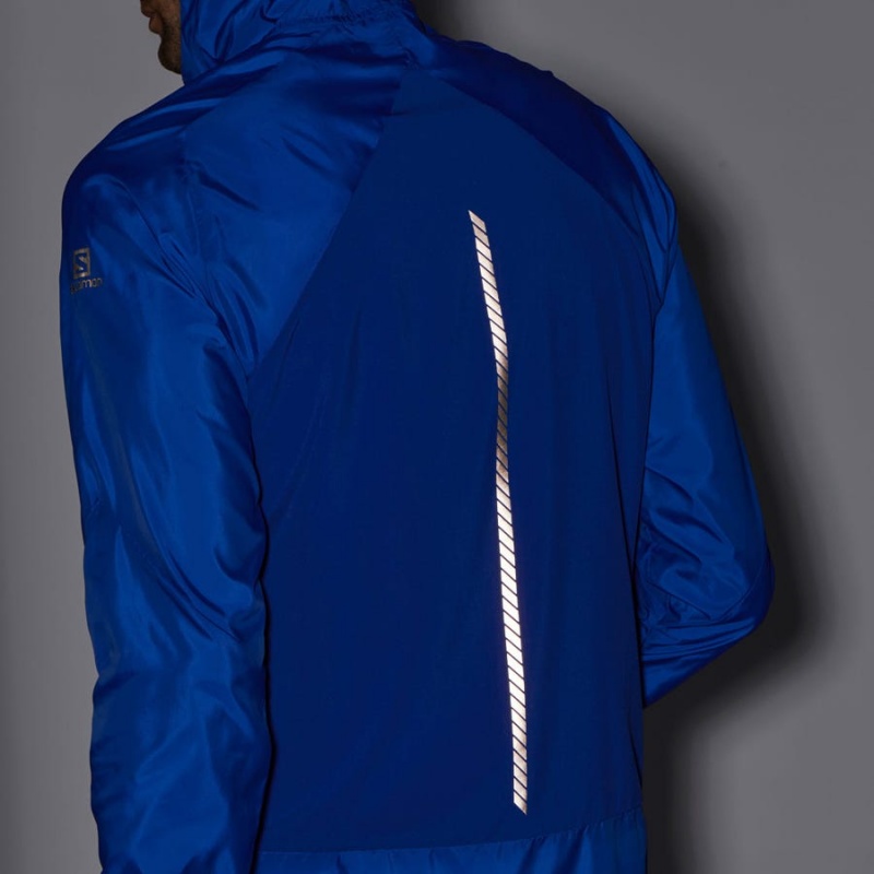 Camperas Salomon BONATTI CROSS WIND WINDBREAKERS Hombre Azules | UY 3265FDN