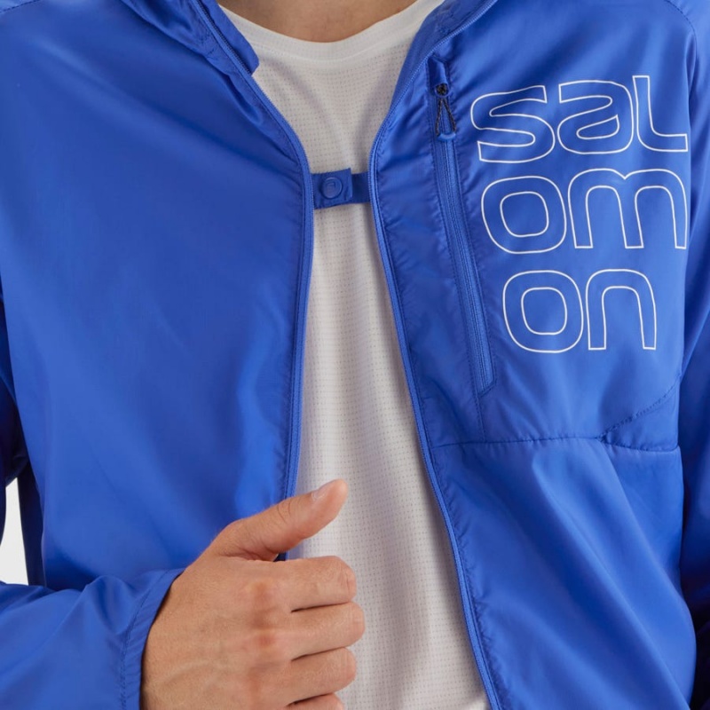 Camperas Salomon BONATTI CROSS WIND WINDBREAKERS Hombre Azules | UY 3265FDN