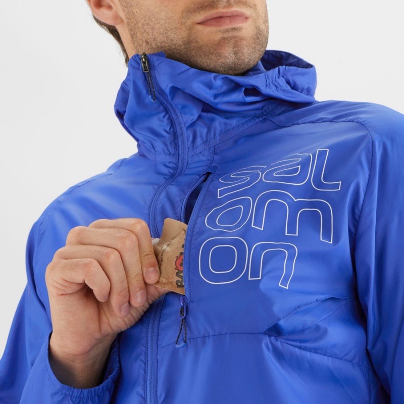 Camperas Salomon BONATTI CROSS WIND WINDBREAKERS Hombre Azules | UY 3265FDN