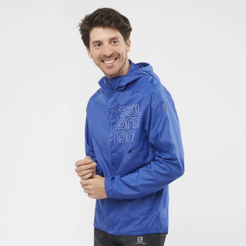 Camperas Salomon BONATTI CROSS WIND WINDBREAKERS Hombre Azules | UY 3265FDN