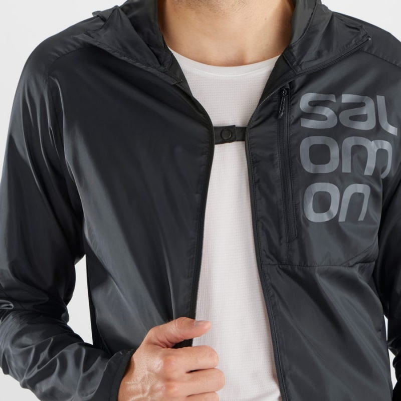 Camperas Salomon BONATTI CROSS WIND WINDBREAKERS Hombre Negras | UY 3264DFM