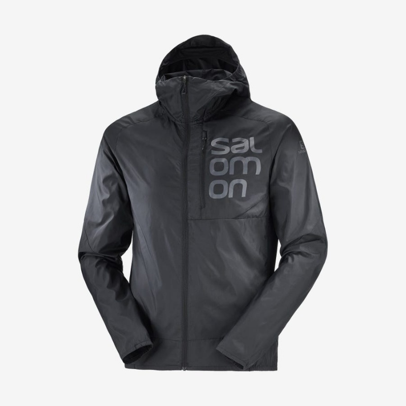 Camperas Salomon BONATTI CROSS WIND WINDBREAKERS Hombre Negras | UY 3264DFM