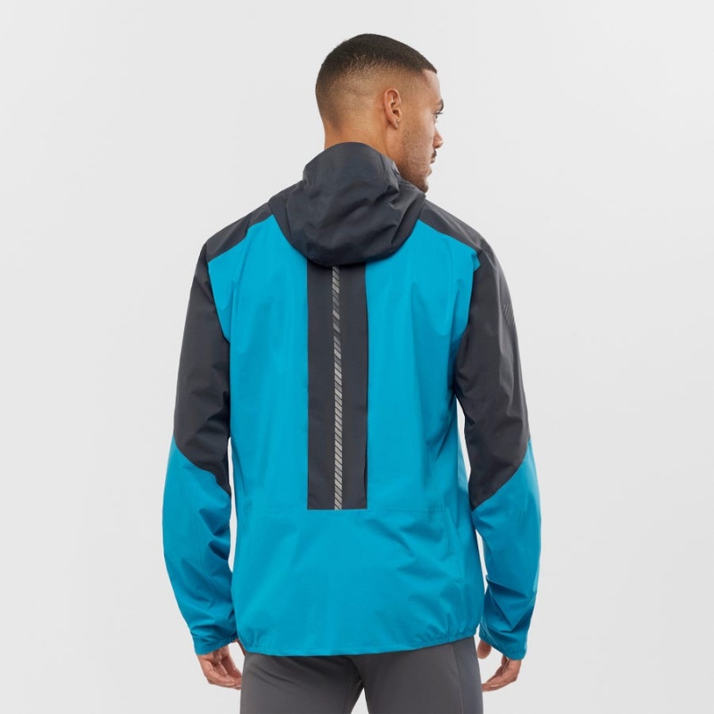 Camperas Salomon BONATTI TRAIL WATERPROOF Hombre Azules | UY 3278QMA