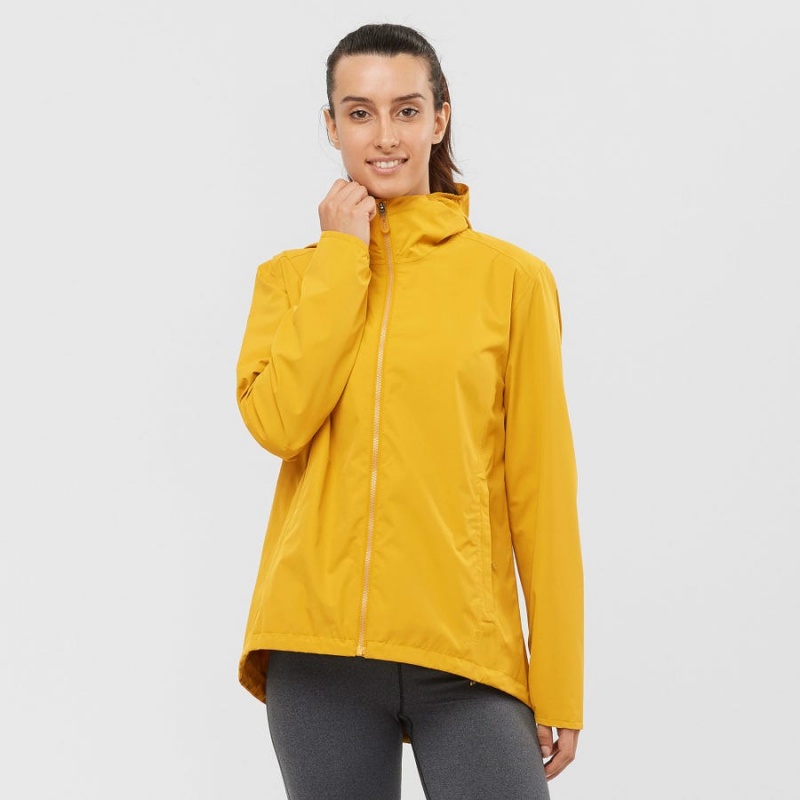 Camperas Salomon COMET WP JKT W WATERPROOF Mujer Amarillo | UY 2498QMA