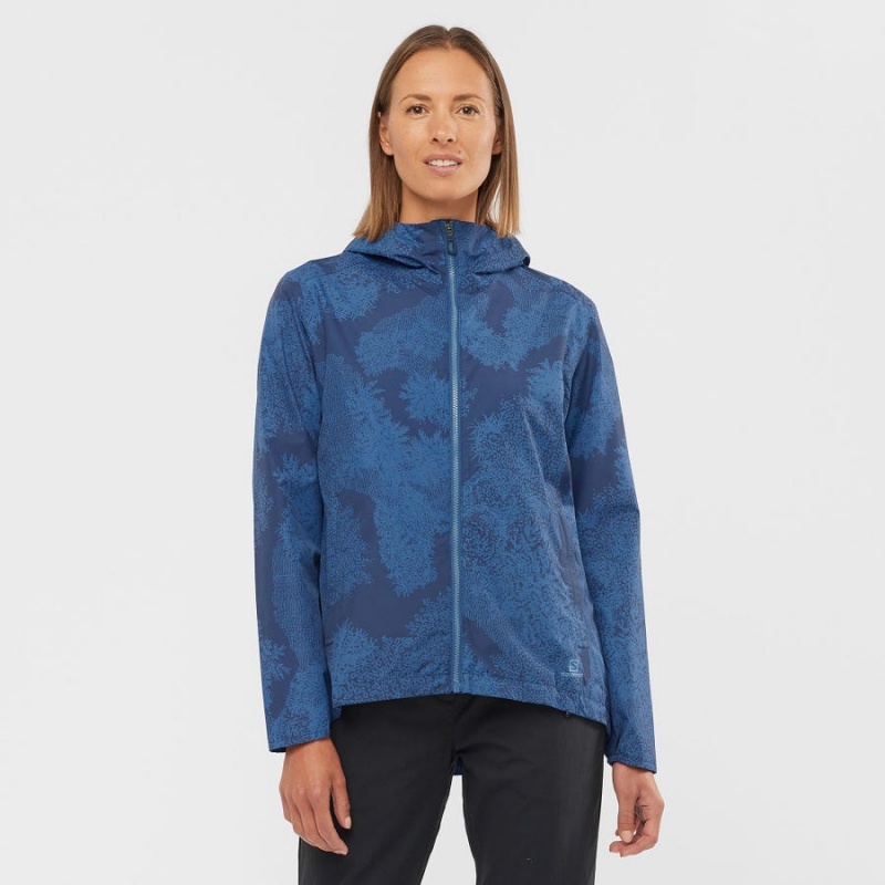 Camperas Salomon COMET WP JKT W WATERPROOF Mujer Azules | UY 2497MQZ