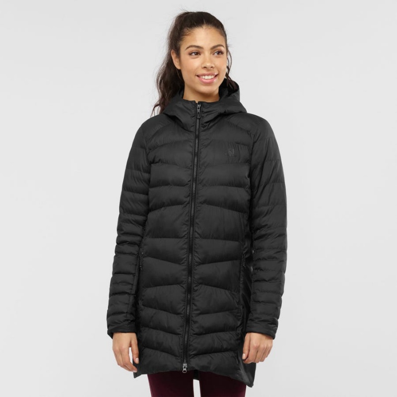 Camperas Salomon ESSENTIAL XWARM LONG INSULATED Mujer Negras | UY 2459DFM