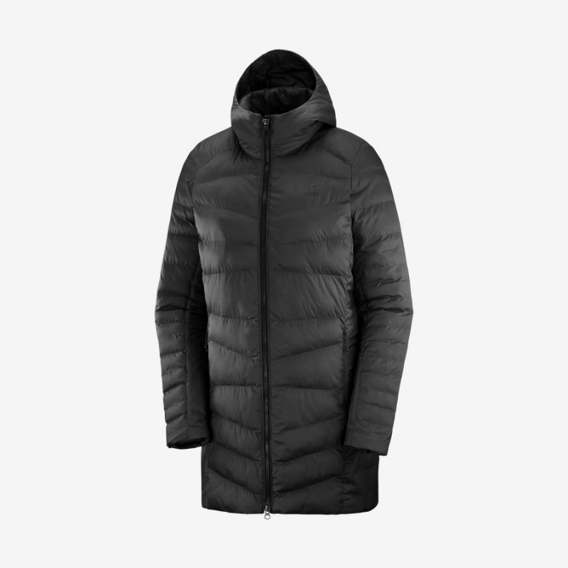 Camperas Salomon ESSENTIAL XWARM LONG INSULATED Mujer Negras | UY 2459DFM