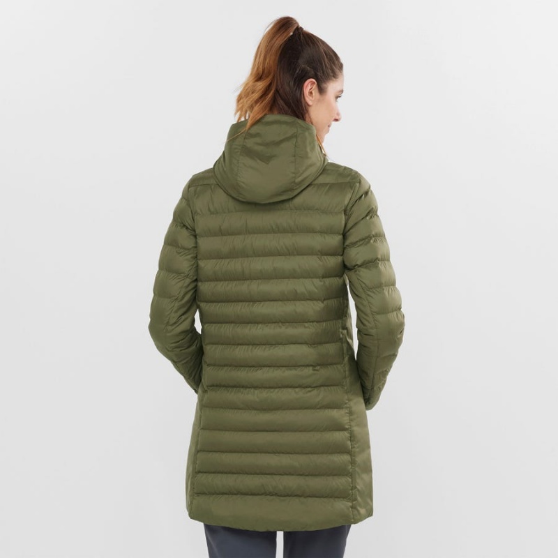 Camperas Salomon ESSENTIAL XWARM LONG INSULATED Mujer Verde Oliva | UY 2458SGL