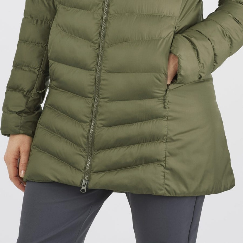 Camperas Salomon ESSENTIAL XWARM LONG INSULATED Mujer Verde Oliva | UY 2458SGL