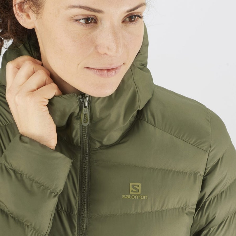 Camperas Salomon ESSENTIAL XWARM LONG INSULATED Mujer Verde Oliva | UY 2458SGL