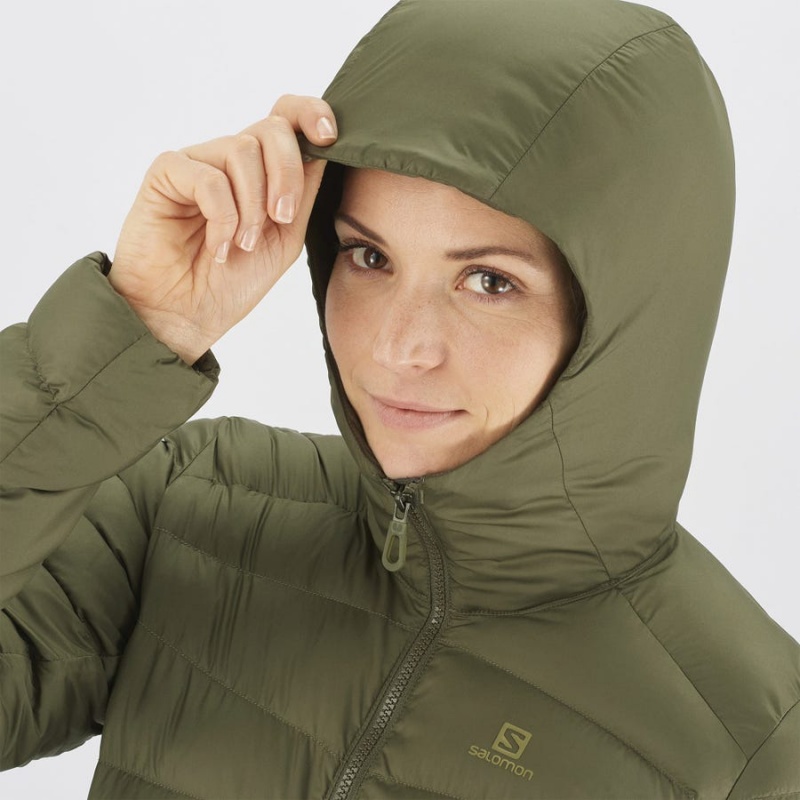 Camperas Salomon ESSENTIAL XWARM LONG INSULATED Mujer Verde Oliva | UY 2458SGL