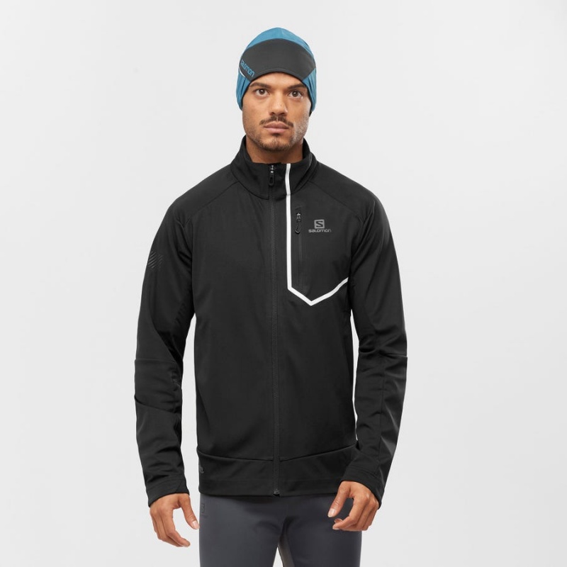 Camperas Salomon GORE-TEX INFINIUM™ WINDSTOPPER® PRO Hombre Negras | UY 3261JPQ