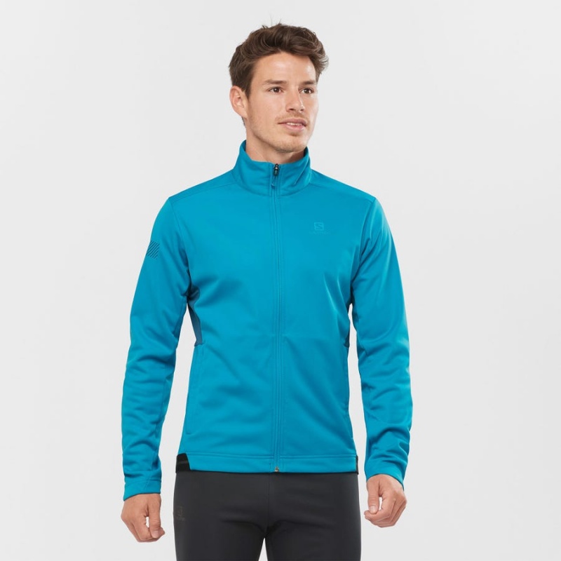 Camperas Salomon GORE TEX INFINIUM™ WINDSTOPPER® Hombre Azules | UY 3252MQZ