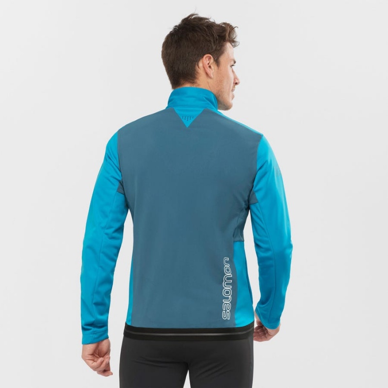 Camperas Salomon GORE TEX INFINIUM™ WINDSTOPPER® Hombre Azules | UY 3252MQZ