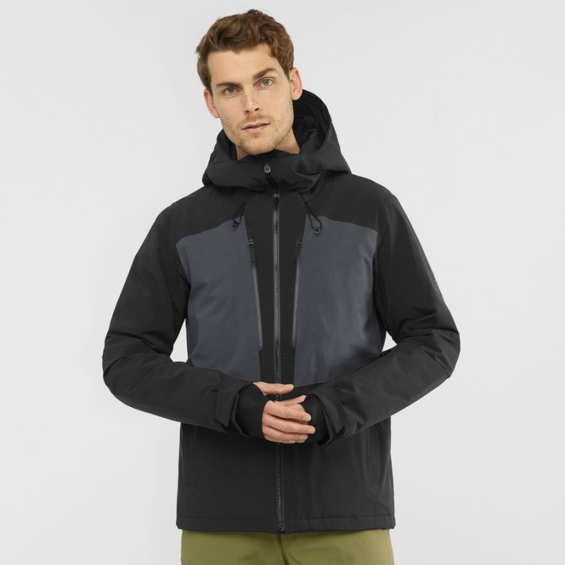 Camperas Salomon HIGHLAND INSULATED Hombre Negras | UY 3298ZUT