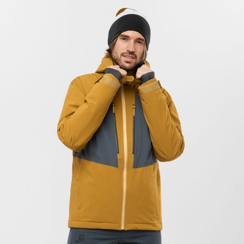 Camperas Salomon HIGHLAND INSULATED Hombre Amarillo | UY 3296KOR