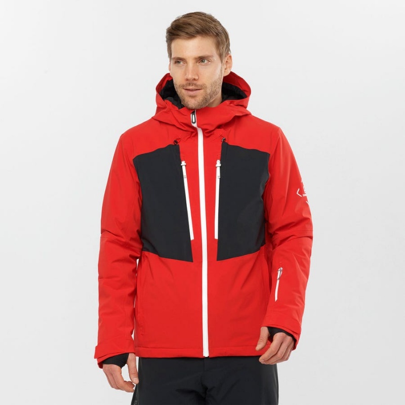 Camperas Salomon HIGHLAND INSULATED Hombre Rojas | UY 3294HAP