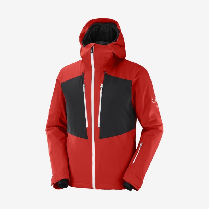 Camperas Salomon HIGHLAND INSULATED Hombre Rojas | UY 3294HAP